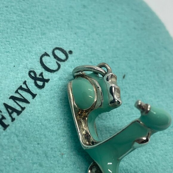 Tiffany & Co. Vintage Sterling Silver Blue Enamel Vespa Scooter Charm - Picture 7 of 16